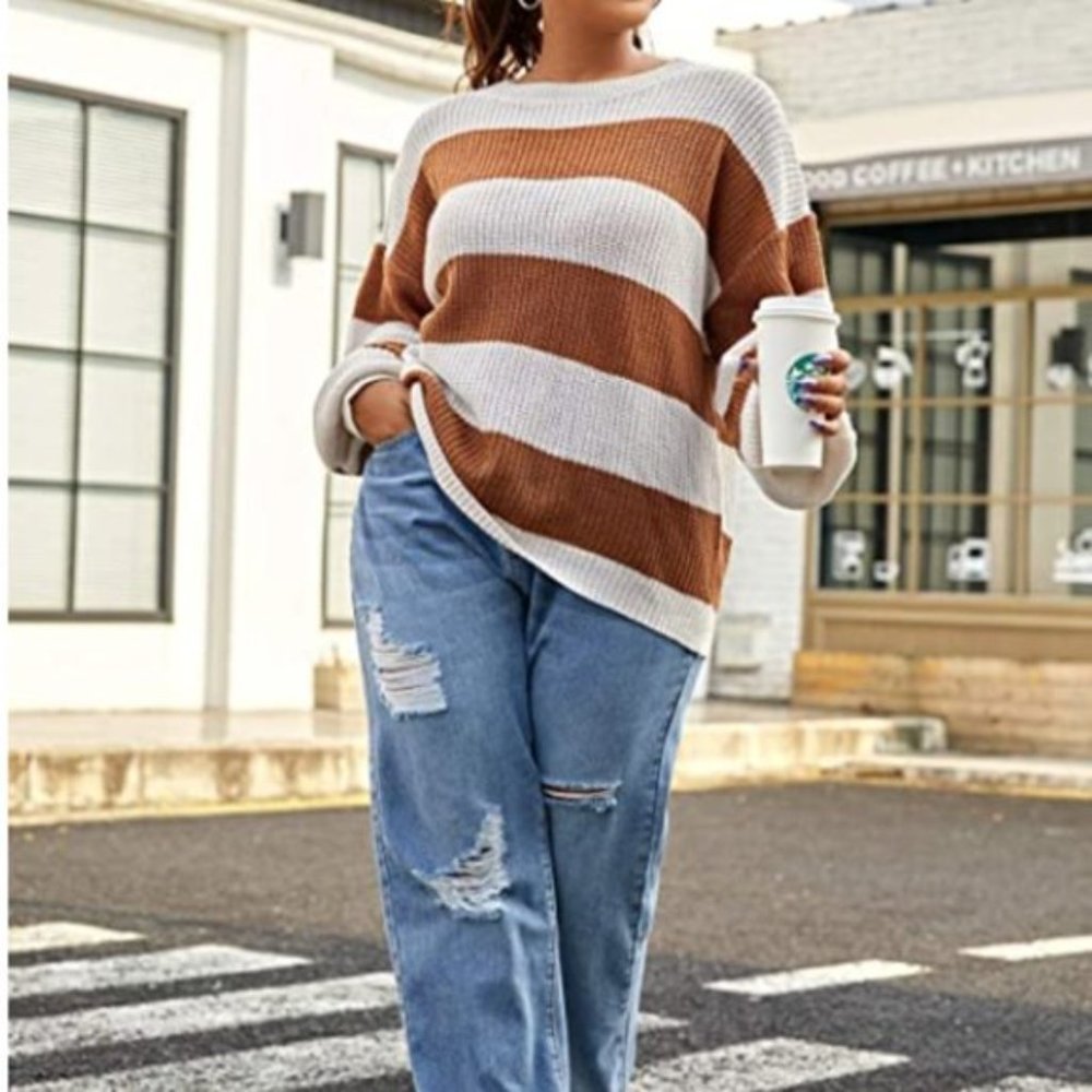 NWT Thick Knit Lantern Sleeve Oversized Sweater. - Picture 3 of 5